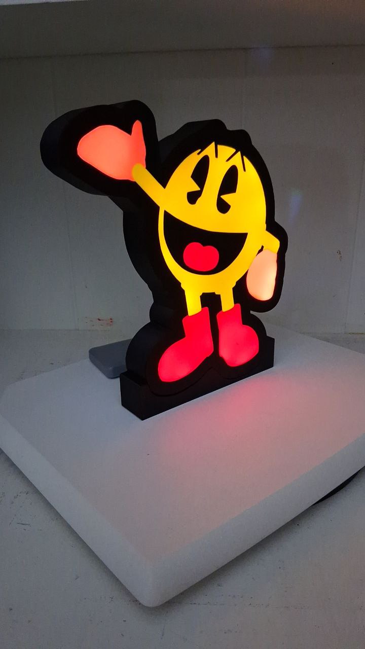 Pacman LED light box – custom 3D printed – Lit Layer Creations